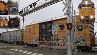 UP 1475 Florin Flyer Switching Siding & SacRT | Nimbus Rd. Railroad Crossing, Rancho Cordova CA rare