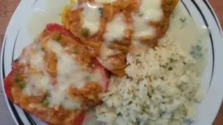 Thermomix TM 31 Paprika mit Nudel-Mozzarella-Füllung