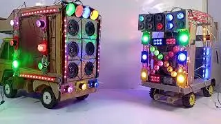 DIY Mini Dj Truck At-Home | Dj Gadi Kese Banaya | Diy Loading DJ Light Toy Making Dj Science project