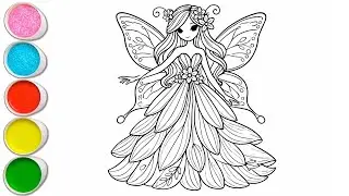Cute Fairy Girl Drawing for kids, Painting & Coloring for kids, Toddlers| Let's Draw Together