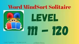 Word MindSort: Solitaire | Level 111 to 120 Answers | Word Card Puzzle Challenge
