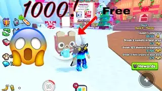 Opening 1000 candy cane gift boxes in pet sim 99!