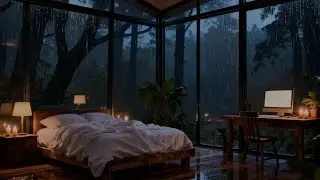 Deep Forest Rain at a Cozy Cabin 🌧🌲 | Fall Asleep Fast, Sleep Deep All Night