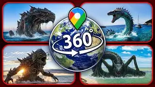 TOP 4: SCARY Sea Monsters Found on Google Earth &mdash; VR 360&deg;