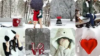 Stylish girl's winters dp Idea's|couples dp|Snow dp|love&heart's image's