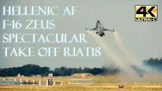 HAF F-16 ZEUS SPECTACULAR TAKEOFF AT RIAT | LIVE ATC