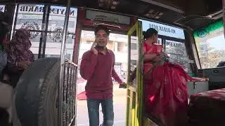 Daily Struggle in a Crowded Bus | 4k Real Life