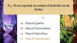 Types des objectifs 31 QCM