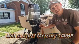 First Start of the Mercury Outboard After Storage! | Fiberglass Repair on Classic Thunderbird Boat
