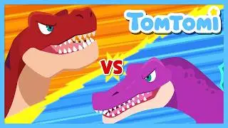 [🌟NEW] T-Rex VS Spinosaurus🦖 | Who would Win? | Dinosaur Kids songs | Nursery rhymes #TOMTOMI