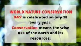 World Nature Conservation Day 2021🌱