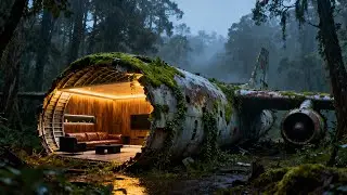 Turning a Forgotten B-52 Bomber into an Off-Grid Jungle Home (ASMR)