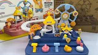 Game console toy unboxing evaluation, little yellow duck car breakthrough adventure toy game set
