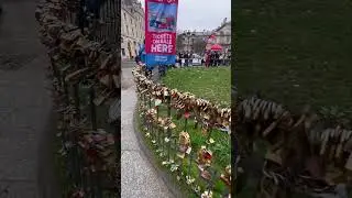 Locks of love near Notre-Dame Cathedral