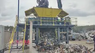 Kowloon Scrap Car Shredder JLSS2000D  Operation Demo @carshredder @industrialshredder @preshredder