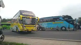 Hunting Minggu Sore di Rest Area SR RAJAPOLAH Rame Bus Pariwisata Pulang Dari Pantai Pangandaran 