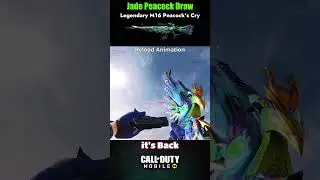 Codm Legendary M16 Peacock's Cry Inspection, Kill Effect & Iron Shorts 2025 | Jade Peacock Draw