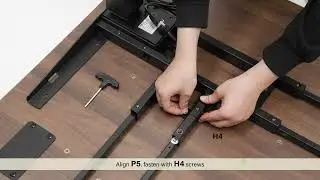 Vernal L-shaped Standing Desks installation Guide (2 parts of desktop)