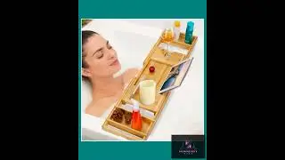 Bathtub Caddy Tray Crafted Bamboo Bath Tray Table Extendable Reading Rack Tablet