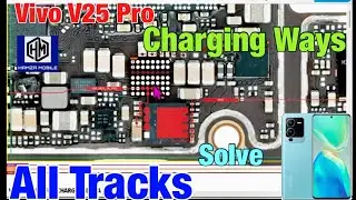 Vivo V25 Pro Charging ways,Not Charging Problem Solutions All Tracks Jumper Solution📲✅