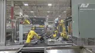 Three Fanuc Robot Automated Work Cell