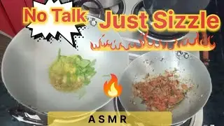 Pure Cooking ASMR/ Only Sizzling Sound #cooking #asmrsounds #pure cooking #sound sizzling #relaxing 