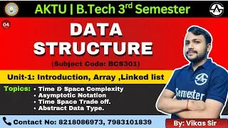 Data Structure | L-04 | Complexity, Notation | B.Tech 3rd Semester | Subject Code: BCS301