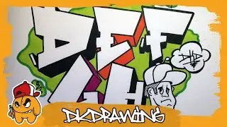 Simple Graffiti Alphabet - How to draw graffiti letters D to H