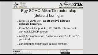 MikroTik Online 3. rész - alap beállítások