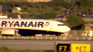 Plane spotting:Avion:Ryanair,Air France,Tunisair,Air Algerie....A l'aeroport Marseille Provence