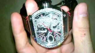 DUNAMIS SPARTAN FLOATING DIAMOND CELEBRITY LIMITED WATCH $20,000 50MM CASE GALAXY BLUE