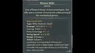 SECRET WEAPON | Winter rifle | DEEPWOKEN