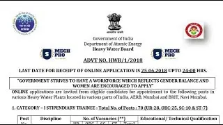 HEAVY WATER BOARD VACANCY FOR DIPLOMA AND BSC, WITH SYLLABUS