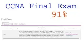 CISCO CCNA final exam  Answer. 91%
