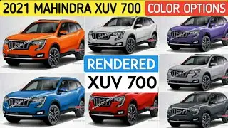 2021 MAHINDRA XUV 700 SEVEN COLOR OPTIONS DIGITALLY RENDERED WITH NEW LOGO - WHITE, BLACK, SILVER