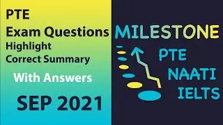 PTE Listening | Highlight Correct Summary - with Answers | September 2021 | Milestone
