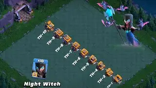 Every Builder Hall vs Night Witch | Clash Of Clans | #clashofclans #coc