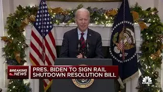 President Biden signs resolution to avoid rail strike