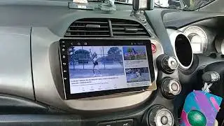 seperti ini penampakan honda jazz 2009 pasang android 9 inch. #headunit #androidmobil #tapemobil