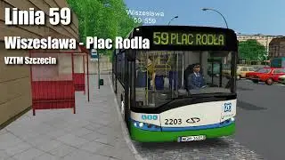 VZTM Szczecin - Linia 59 Wiszeslawa - Plac Rodla | OMSI 2 - Solaris Urbino 12 III Euro 4 #2203