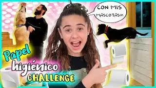 CÓMO REACCIONAN MIS PERROS al PAPEL HIGIÉNICO CHALLENGE? RETO: SALTOS con MIS MASCOTAS LUNA Y HARRY