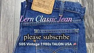  Vintage 505 Jean Orange Tab 1980s TALON 🇺🇸👖 USA #levis501 #usa #vintage #jeans #LernClassicJean 