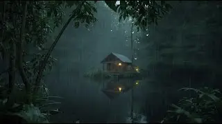 Sleep in Minutes 🌧️ Heavy Rain Sounds in a Lush Green Forest | Anxiety Relief ASMR