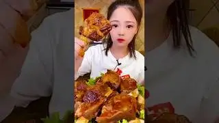 Bite Into Bliss ASMR Mukbang Fleshy Beef Ribs #asmr #mukbang #beef