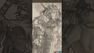 Legally Blind Artist Draws Pro Final Fantasy VII Picture #art #finalfantasy #visuallyimpaired