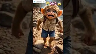 Baby Monkey's Wild Near-Death Experience#shortsfeed #babymonkey #ai  #trending
