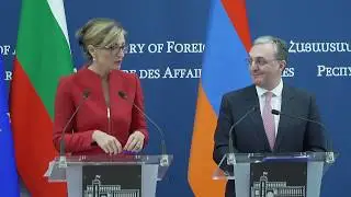The joint press conference of the Foreign Ministers of Armenia and Bulgaria