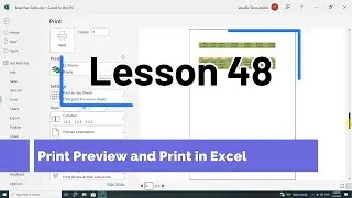 48. Print Preview and Print in Excel