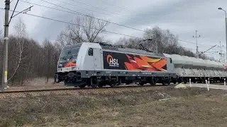 E483-224 (HSL Polska) z wagonami Uacs | Połaniec [4K 60 fps]