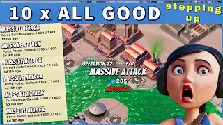 10 man LEADER BOARD task force on MASSIVE ATTACK 😎 BOOM BEACH gameplay/operation strategy